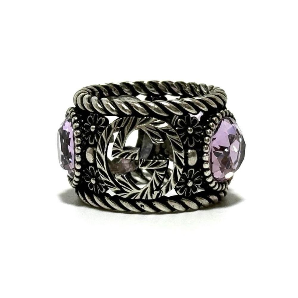 Gucci Women's Interlocking G Ring, Silver - image 3